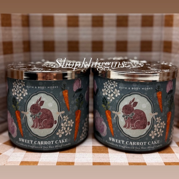 Bath & Body Works Other - NEW B&BW (2) Sweet Carrot Cake 3 Wick Candles